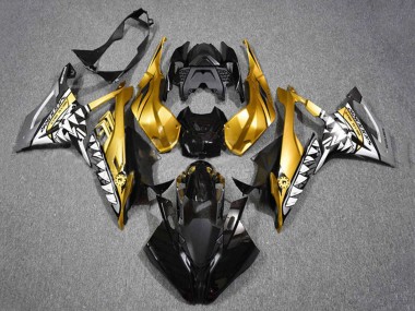 2019-2022 BMW S1000RR Motorcycle Fairings - Gold Black Shark Canada Suppliers