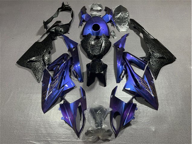 2017-2018 BMW S1000RR Motorcycle Fairings - Blue Black Forged Carbon Fiber Canada Suppliers