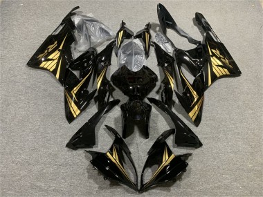 2015-2016 BMW S1000RR Motorcycle Fairings - Glossy Black Gold Canada Suppliers