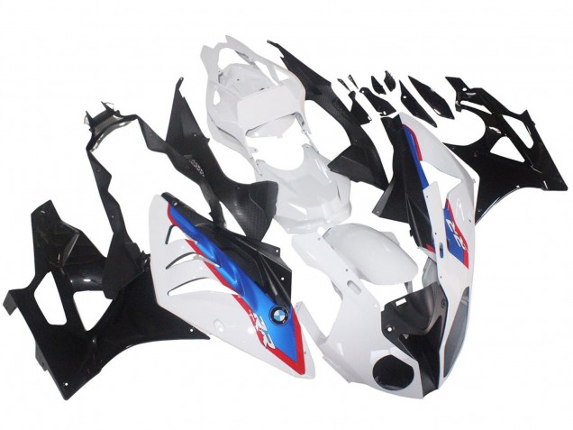 2009-2014 BMW S1000RR Motorcycle Fairings - White Red Blue Glossy Black HP Becker Carbon Canada Suppliers