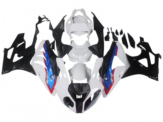 2009-2014 BMW S1000RR Motorcycle Fairings - White Red Blue Glossy Black HP Becker Carbon Canada Suppliers