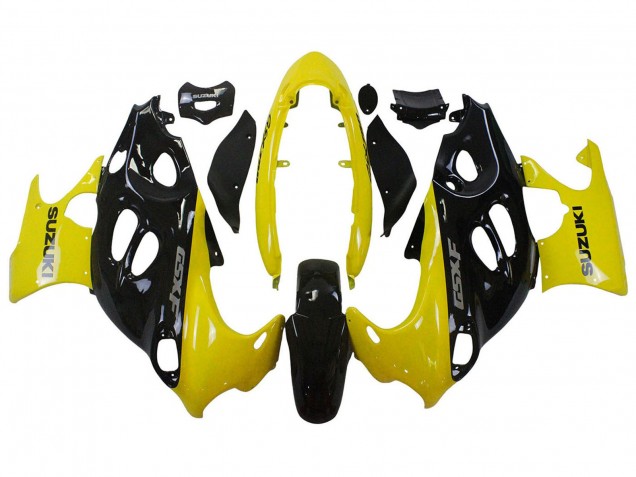 2004-2006 Suzuki GSX600F/GSX750F Motorcycle Fairings - Glossy Black Yellow Canada Suppliers