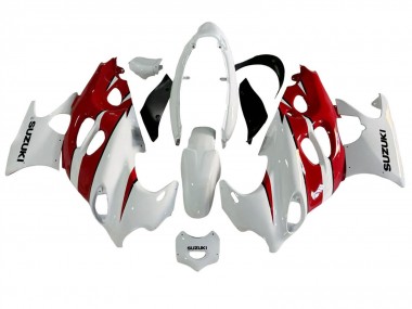 2004-2006 Suzuki GSX600F/GSX750F Motorcycle Fairings - White Red Canada Suppliers