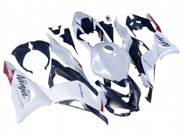 2023-2025 Kawasaki ZX6R Motorcycle Fairings - Pearl White Black Red Canada Suppliers