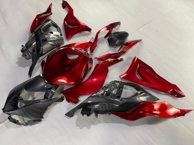 2023-2025 Kawasaki ZX6R Motorcycle Fairings - Red Carbon Fiber Canada Suppliers