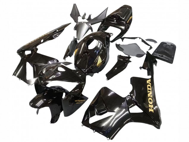 2005-2006 Honda CBR600RR Motorcycle Fairings - Black with Gold Logo Canada Suppliers