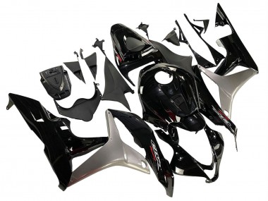 2007-2008 Honda CBR600RR Motorcycle Fairing Kits - Silver Glossy Black Canada Suppliers