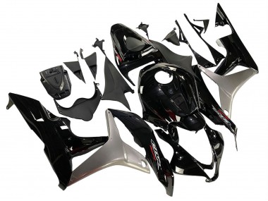 2007-2008 Honda CBR600RR Motorcycle Fairing Kits - Silver Glossy Black Canada Suppliers