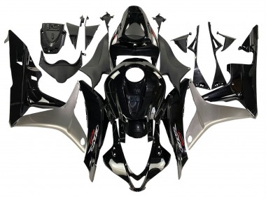 2007-2008 Honda CBR600RR Motorcycle Fairing Kits - Silver Glossy Black Canada Suppliers