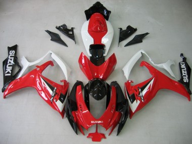 2006-2007 Suzuki GSXR 600 / GSXR 750 Motorcycle Fairing - White Red Glossy Black Canada Suppliers