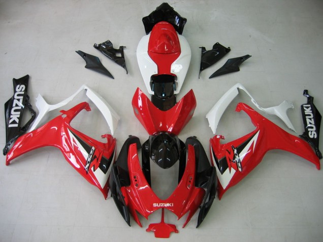 2006-2007 Suzuki GSXR 600 / GSXR 750 Motorcycle Fairing - White Red Glossy Black Canada Suppliers