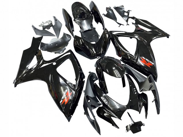 2006-2007 Suzuki GSXR 600 / GSXR 750 Motorcycle Fairings - Glossy Black Silver Red Canada Suppliers