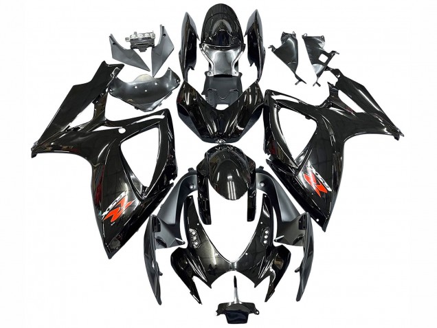2006-2007 Suzuki GSXR 600 / GSXR 750 Motorcycle Fairings - Glossy Black Silver Red Canada Suppliers