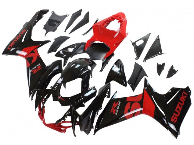 2011-2024 Suzuki GSXR 600 / GSXR 750 Motorcycle Fairing Kits - Red Glossy Black Canada Suppliers