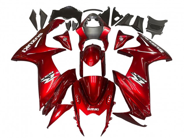 2011-2024 Suzuki GSXR 600 / GSXR 750 Motorcycle Fairings - Red White Decal Canada Suppliers