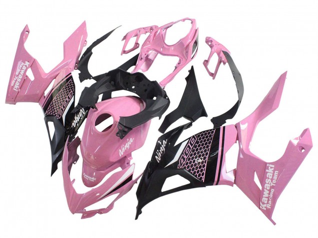 2018-2024 Kawasaki Ninja 400 Motorcycle Fairings - Pink Matte Black Honeycomb Canada Suppliers