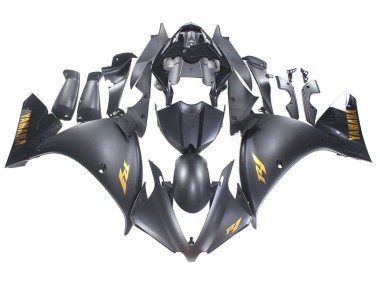 2012-2014 Yamaha YZF 1000 R1 Motorcycle Fairings - Matte Black Gold Decals Canada Suppliers
