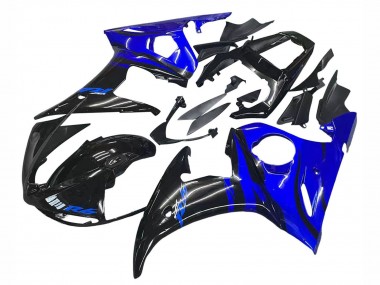 2006-2009 Yamaha YZF R6S Motorcycle Fairings - Blue Glossy Black Canada Suppliers