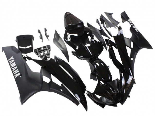 2006-2007 Yamaha YZF 600 R6 Motorcycle Fairings - Glossy Black Matte Black Canada Suppliers