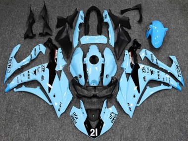 2015-2018 Yamaha YZF R3/R25 Motorcycle Fairings - Light Blue Black Yamalube 21 Canada Suppliers