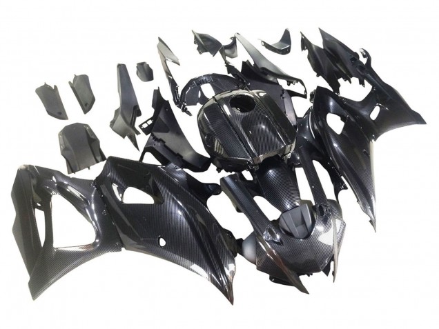 2021-2024 Yamaha YZF R7 Motorcycle Fairings - Black Carbon Fiber Carbon Fiber Canada Suppliers