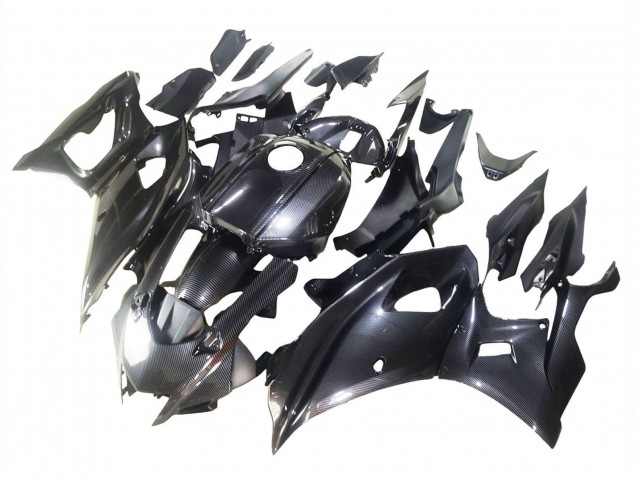 2021-2024 Yamaha YZF R7 Motorcycle Fairings - Black Carbon Fiber Carbon Fiber Canada Suppliers