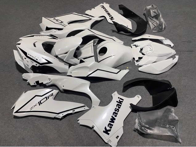 2021-2025 Kawasaki ZX10R Motorcycle Fairings - Pearl White Black Canada Suppliers