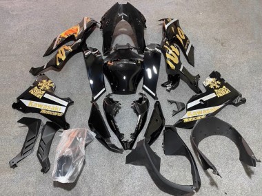2021-2025 Kawasaki ZX10R Motorcycle Fairings - Glossy Black Gold Elf Snow Canada Suppliers