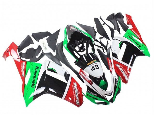 2007-2008 Kawasaki ZX6R Motorcycle Fairings - Green Red Canada Suppliers