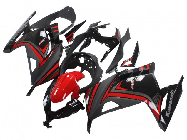 2013-2024 Kawasaki EX300 Motorcycle Fairings - Red Black Canada Suppliers