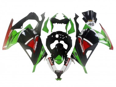 2013-2024 Kawasaki EX300 Motorcycle Fairings - Green White Red Black Elf Canada Suppliers