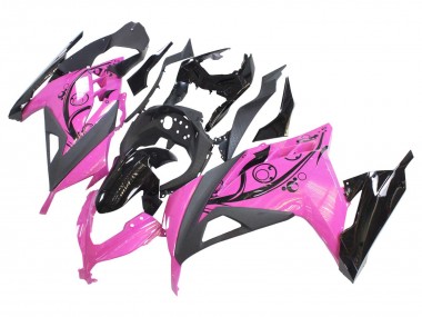 2013-2024 Kawasaki EX300 Motorcycle Fairings - Pink Black Canada Suppliers