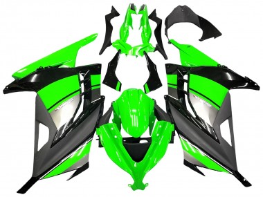 2013-2024 Kawasaki EX300 Motorcycle Fairings - Green Silver Black Canada Suppliers