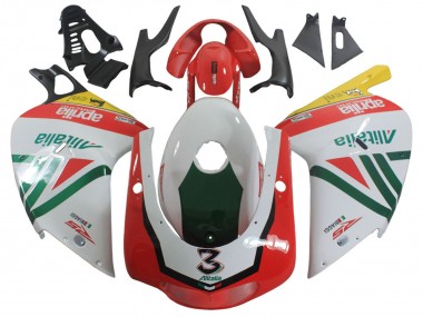 2000-2005 Aprilia RS125 Motorcycle Fairings - White Yellow Green Black Alitalia 3 Canada Suppliers