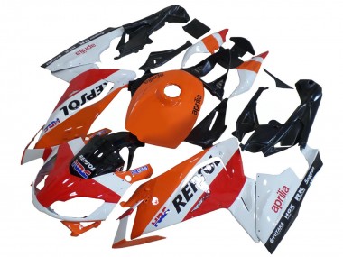 2006-2011 Aprilia RS125 Motorcycle Fairings - White Orange Red Repsol Canada Suppliers