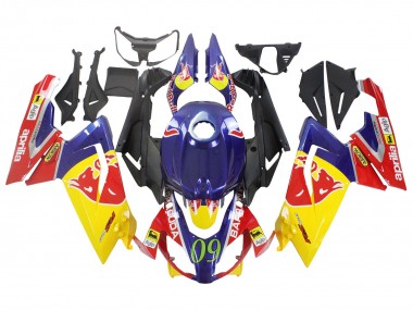 2006-2011 Aprilia RS125 Motorcycle Fairings - Yellow Dark Blue Red Bull Canada Suppliers