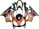 2004-2007 Honda CBR600 F4i Motorcycle Fairings - Matte Black Orange Rossi Canada Suppliers