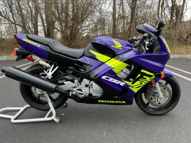 1997-1998 Honda CBR600 F3 Motorcycle Fairings - Blue Neon Yellow Canada Suppliers