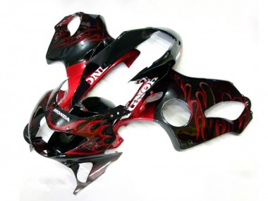 1999-2000 Honda CBR600 F4 Motorcycle Fairings - Glossy Black Red Flame Canada Suppliers