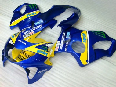 1999-2000 Honda CBR600 F4 Motorcycle Fairings - Blue Yellow Green Monster Canada Suppliers