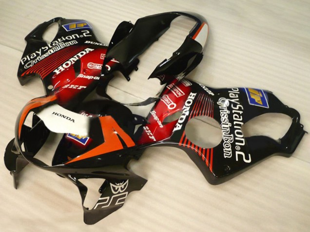 1999-2000 Honda CBR600 F4 Motorcycle Fairings - Glossy Black Red White PlayStation 2 Canada Suppliers