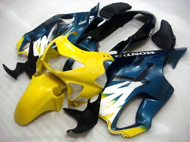 1999-2000 Honda CBR600 F4 Motorcycle Fairings - Yellow Dark Blue Glossy Black Canada Suppliers