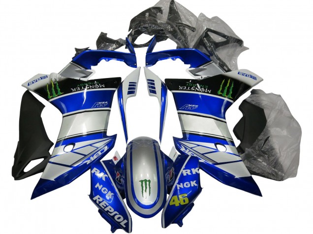 2011-2013 Honda CBR600F Motorcycle Fairings - Silver Blue Glossy Black Green Repsol Monster Canada Suppliers