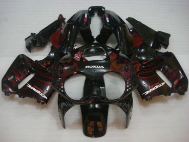 1992-1993 Honda CBR900RR 893 Motorcycle Fairings - Glossy Black Red Flame Canada Suppliers