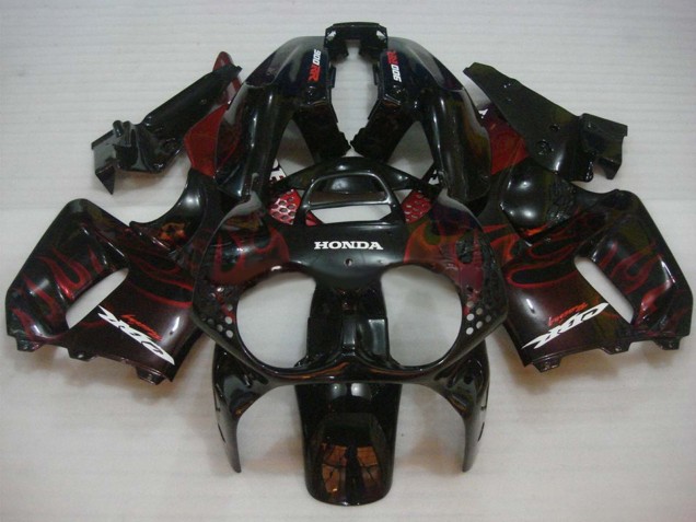 1992-1993 Honda CBR900RR 893 Motorcycle Fairings - Glossy Black Red Flame Canada Suppliers