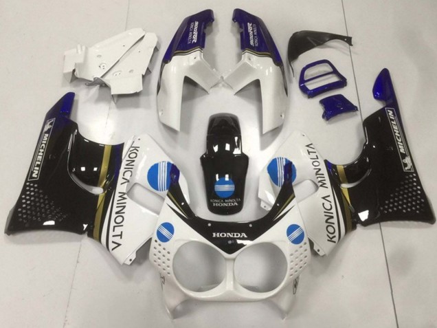 1992-1993 Honda CBR900RR 893 Motorcycle Fairings - White Blue Glossy Black Konica Minolta Canada Suppliers