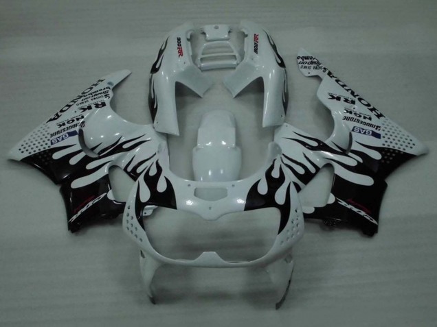 1994-1995 Honda CBR900RR 893 Motorcycle Fairings - White Glossy Black Flame Canada Suppliers