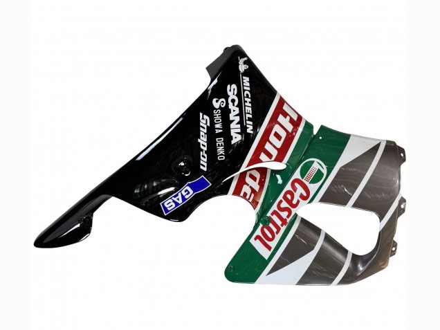 1996-1997 Honda CBR900RR 893 Motorcycle Fairings - White Green Grey Glossy Black Castrol Canada Suppliers