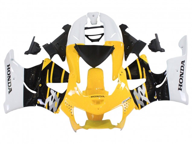 1998-1999 Honda CBR900RR 919 Motorcycle Fairings - White Yellow Glossy Black Canada Suppliers