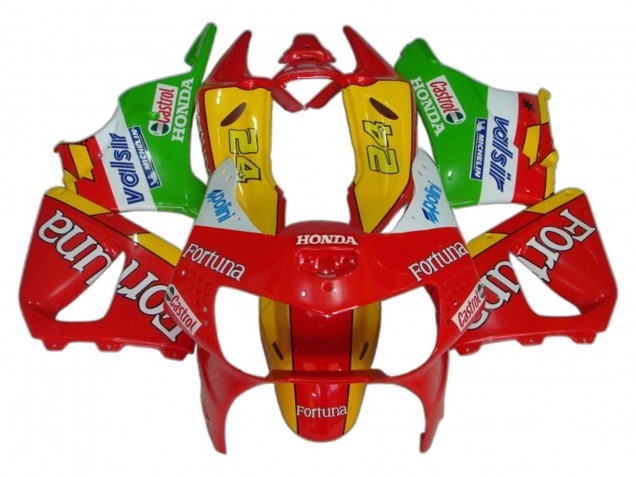 1998-1999 Honda CBR900RR 919 Motorcycle Fairings - Red Yellow Green White Fortuna Castrol Canada Suppliers